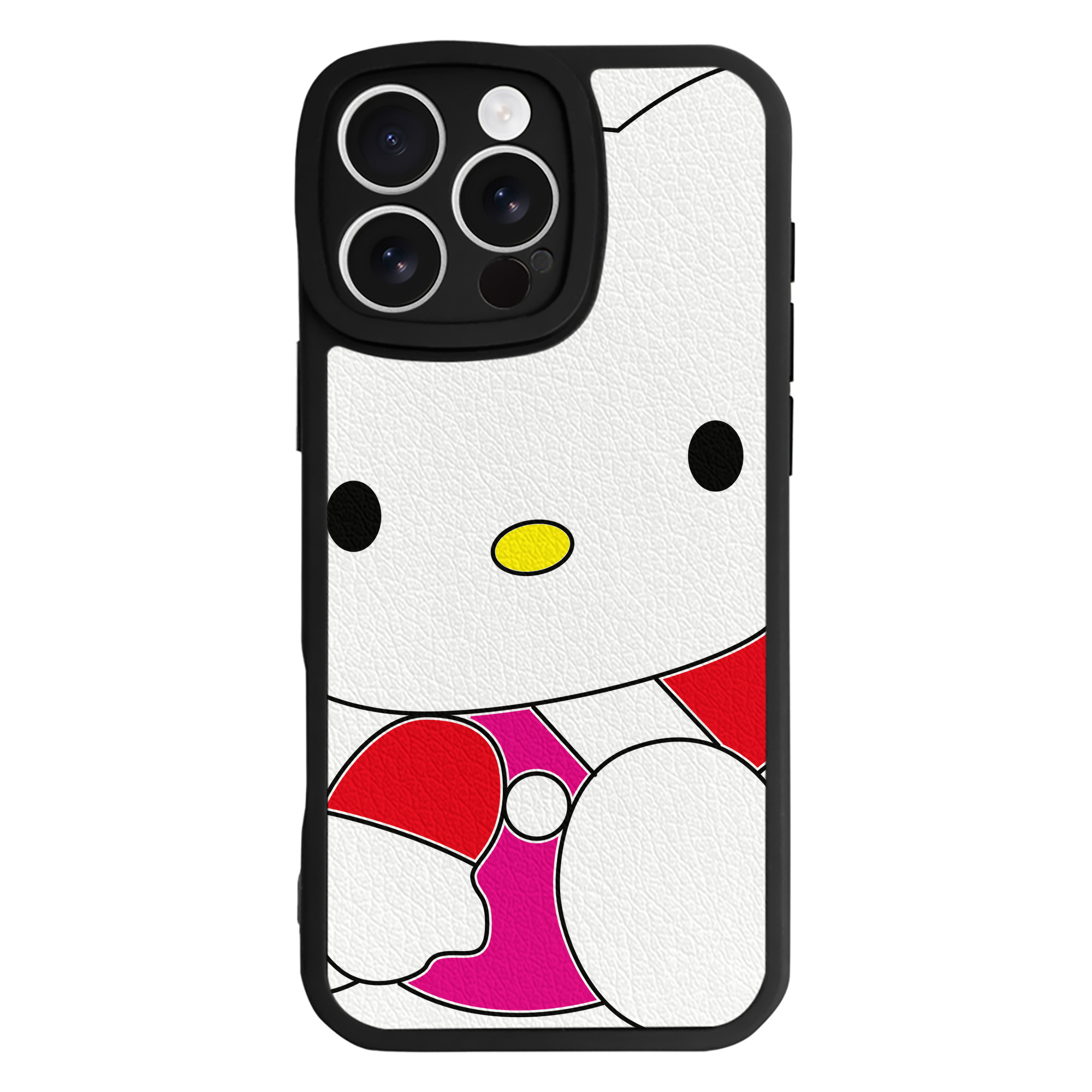 （画像用） Hello Kitty ハローキティ 【iPhone 16シリーズ対応】シリコンスマホケース（レザー調） 材質：シリコン